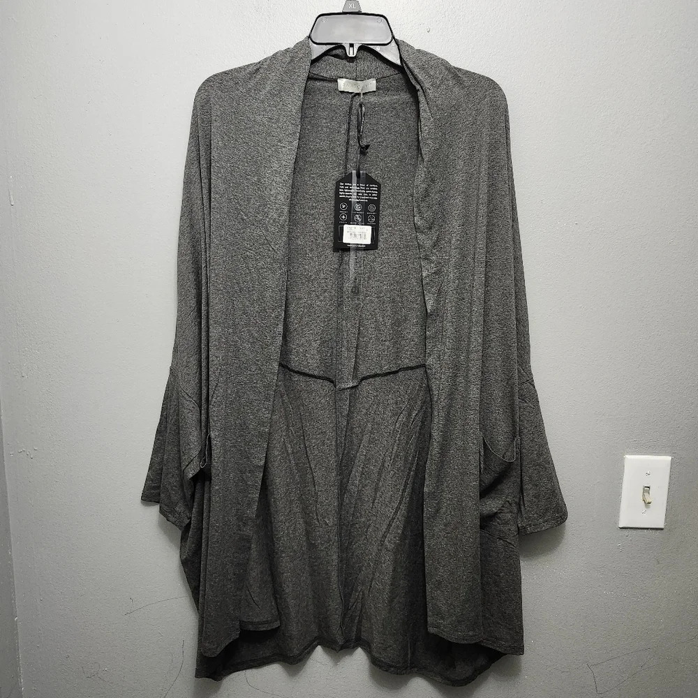 Anatomie women's open front cardigan size 2(L/XL) dakota dark heather gr…